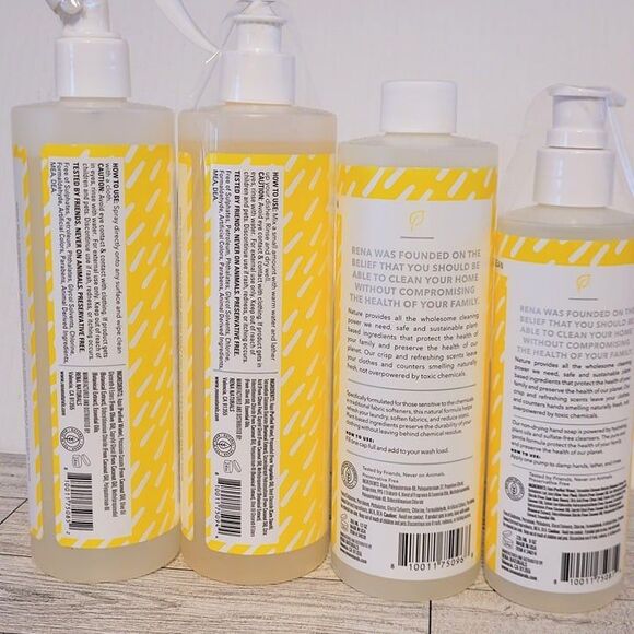 Rena Lemon Verbena Cleaner Soaps Softener Vegan Natural 4 Piece Bundle Set HTF! - Picture 6 of 7